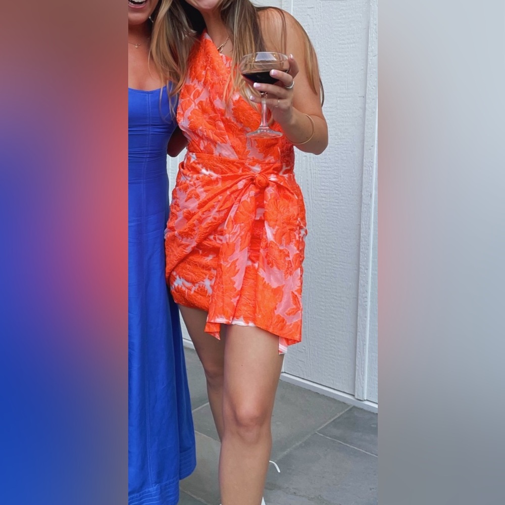 BRAILEY DRESS IN ORANGE FLORAL - Showpo
